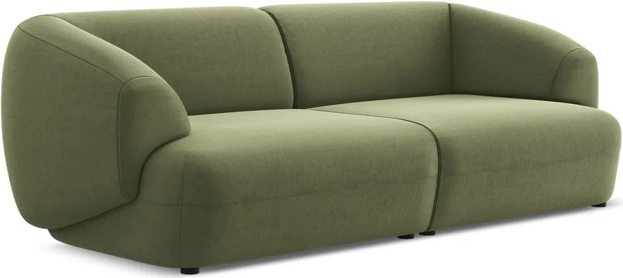 Divano verde con rivestimento in velluto 232 cm Moana – Makamii