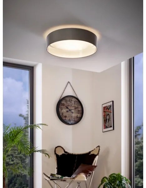Eglo 31623 - Plafoniera LED MASERLO LED/16W/230V Ø 40,5 cm grigio/argento