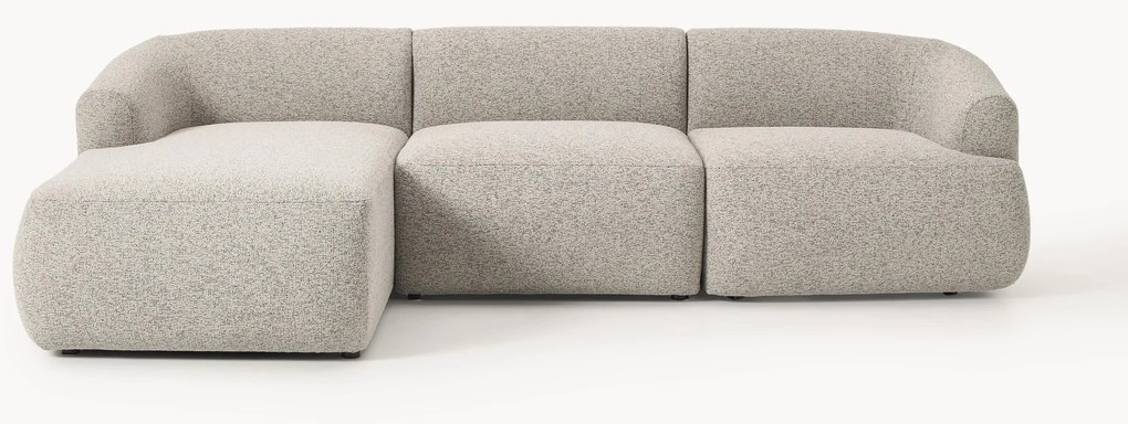 Divano angolare XL componibile 4 posti in bouclé Sofia