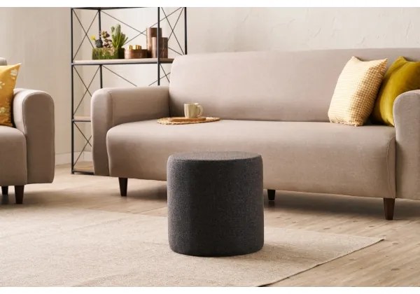 Pouf RONDO Ø 40 cm, marrone scuro