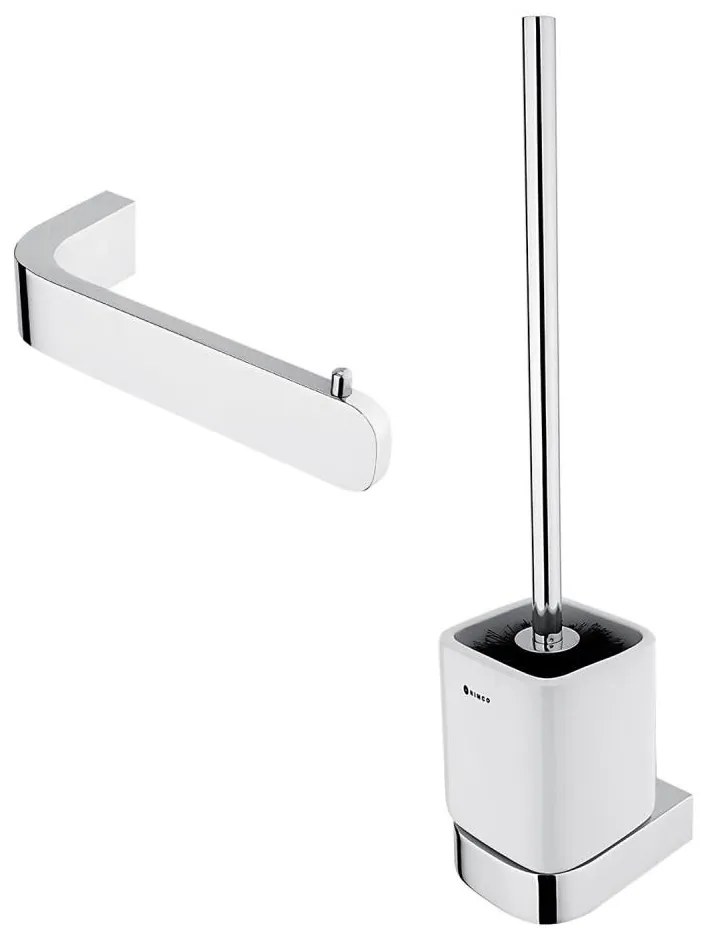 NIMCO NK set-94KN-26 - Scopino a parete e porta carta igienica NIKAU cromo