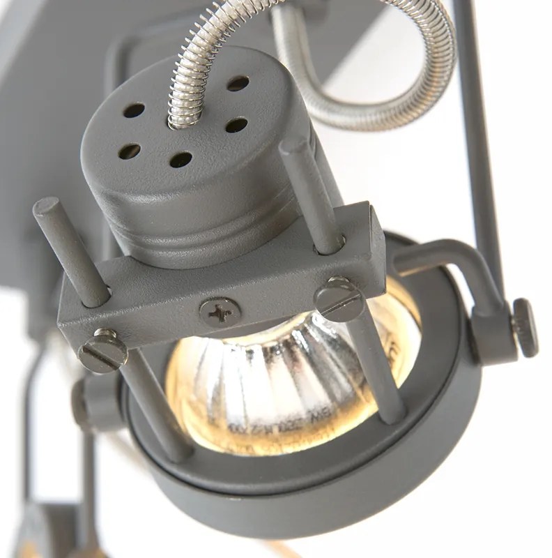 Faretto industriale antracite 3 luci orientabile e inclinabile - Suplux