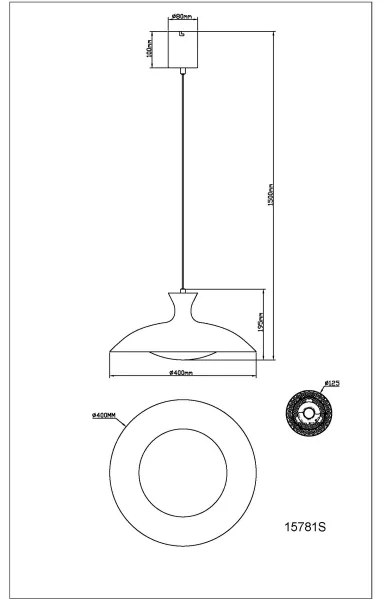 Globo 15781S - Lampadario LED su cavo ROCHA LED/18W/230V 3000/4000/6000K