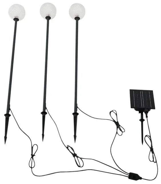 Brindley Lampada a celle solari w/Picco di terra 3 pcs. Nero - Lindby