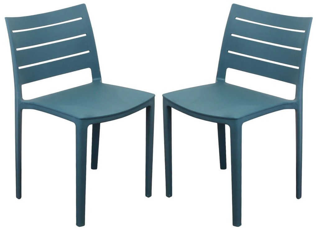 CABOT - set 2 sedie in polipropilene impilabile