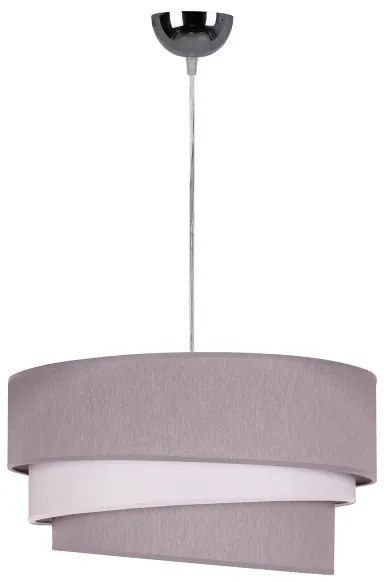Duolla - Lampadario a sospensione con filo TRIO 1xE27/40W/230V diametro 45 cm grigio/bianco