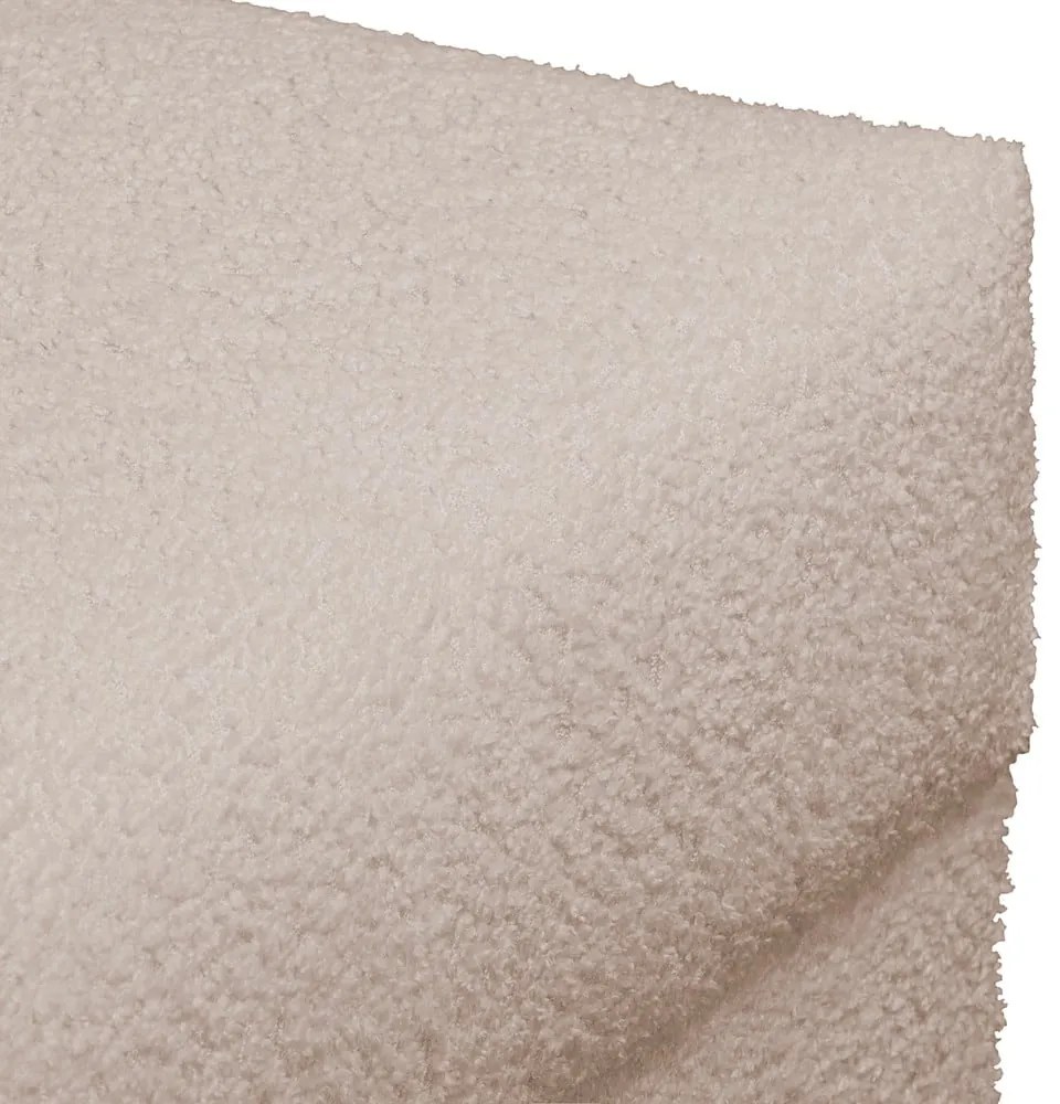 Sgabello in tessuto bouclé beige Ariella - Ropez