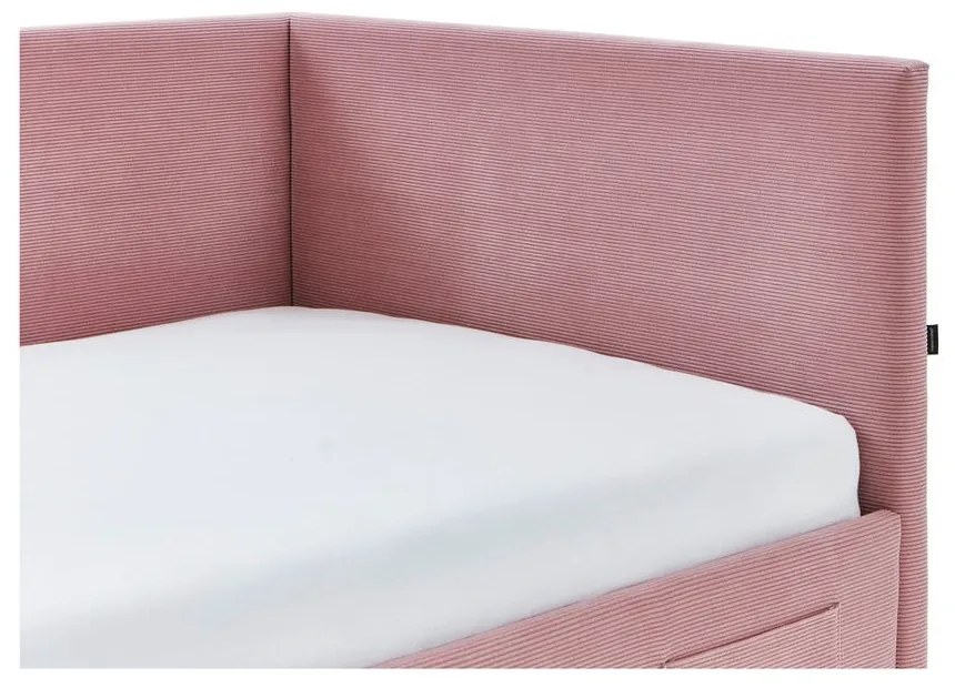 Letto da bambini rosa con sponde e spazio contenitivo 90x200 cm Cool – Meise Möbel