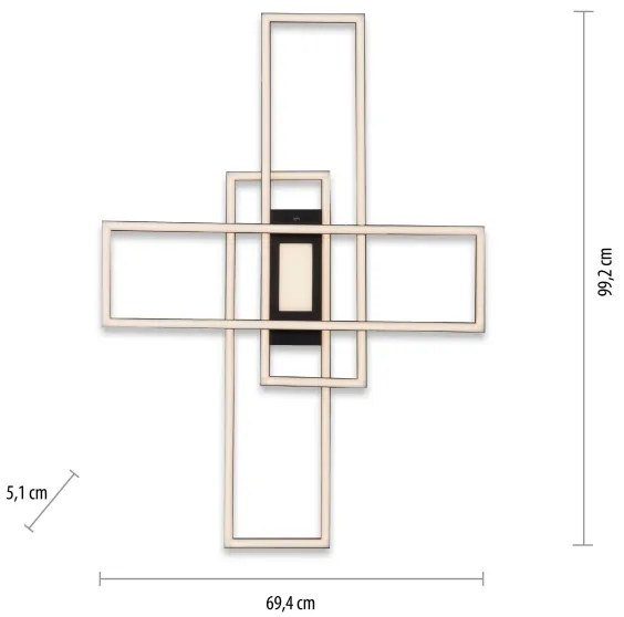 Leuchten Direkt 14693-18 - Plafoniera LED dimmerabile ASMIN LED/48W/230V