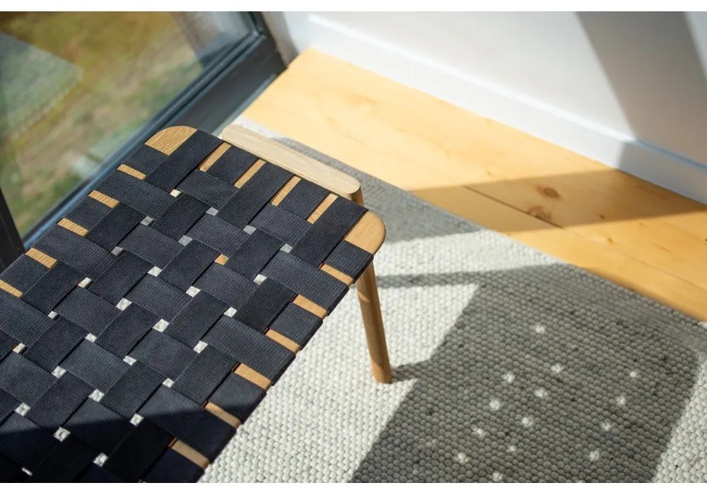 Panchina di colore nero/naturale Klupa - Gazzda