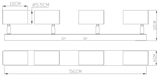 Globo 57911-4P - Faretto ROBBY 4xGU10/35W/230V arancione