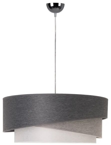 Duolla - Lampadario a sospensione con filo KOBO 1xE27/15W/230V diametro 45 cm antracite/grigio/bianco