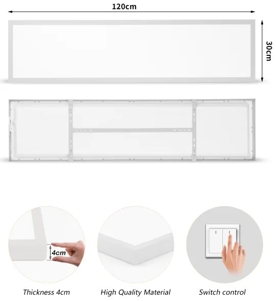 Brilagi - Lampada LED per bagno FRAME LED/50W/230V 3000/4000/6000K 120x30 IP44