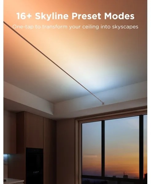 Govee - Striscia LED sospesa RGBICWW/36W/24V 4m Skyline Matter Wi-Fi