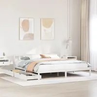 Letto senza Materasso Bianco 180x200 cm Legno Massello di Pino 3301482