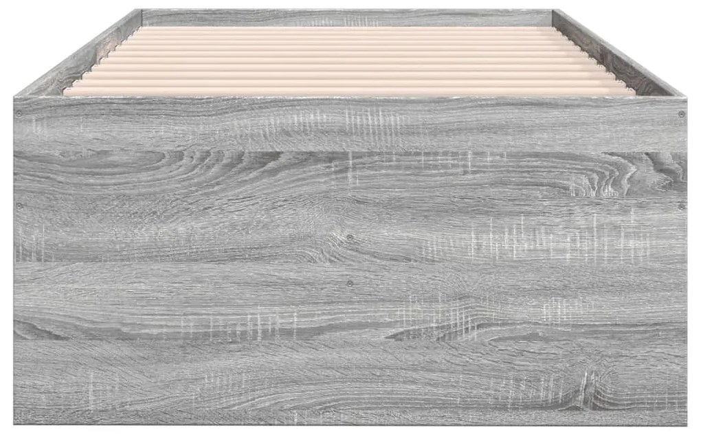 Divano letto con cassetti grigio sonoma 75x190 cm multistrato