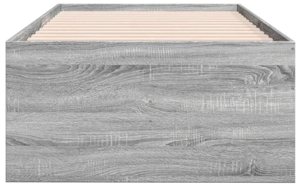 Divano letto con cassetti grigio sonoma 75x190 cm multistrato