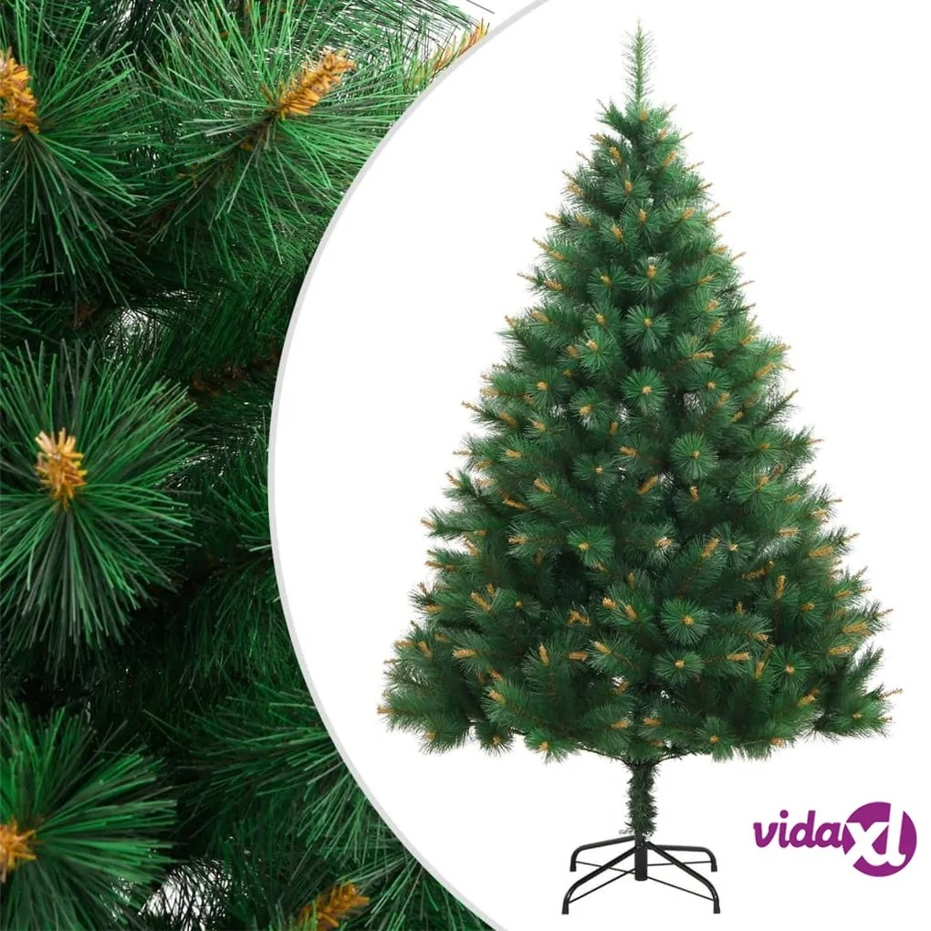 vidaXL Albero di Natale Artificiale Incernierato con Base 120 cm