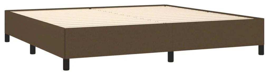 Giroletto senza materasso marrone scuro 200x200 cm in tessuto
