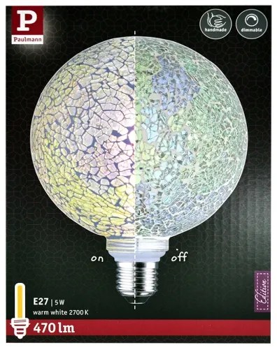 Lampadina LED dimmerabile MOSAIC G125 E27/5W/230V 2700K - Paulmann 28745