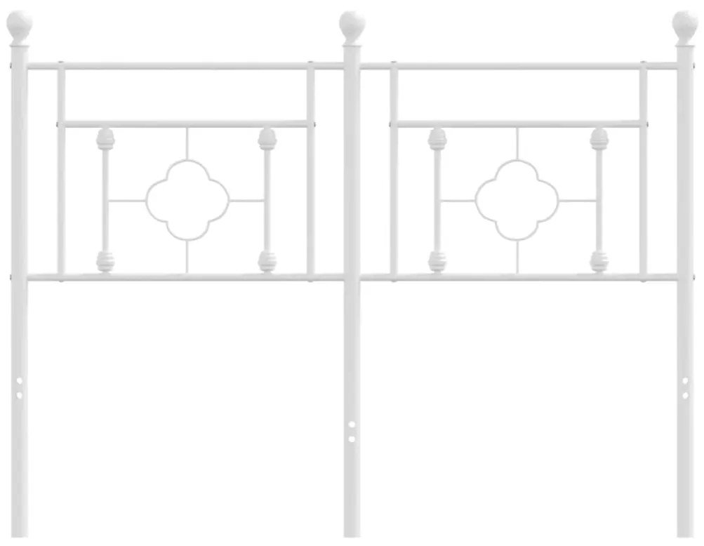 Testiera in Metallo Bianco 120 cm