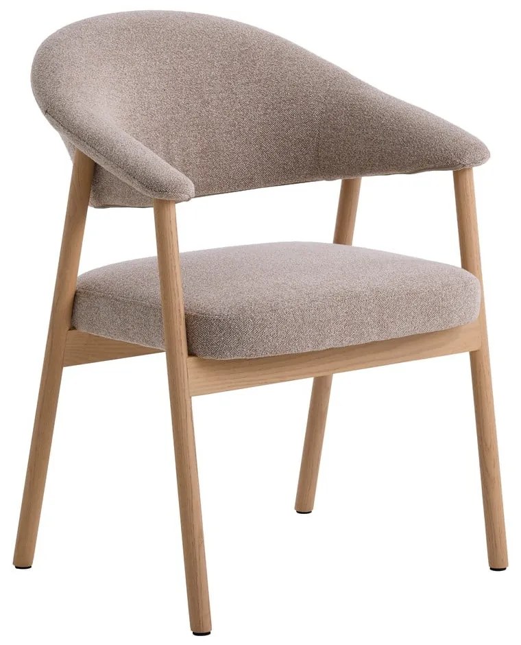 Set di sedie da pranzo beige in rovere massiccio con braccioli 2 pz Elk – Unique Furniture