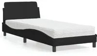 Letto con Materasso Nero 90x190 cm in Tessuto 3208306