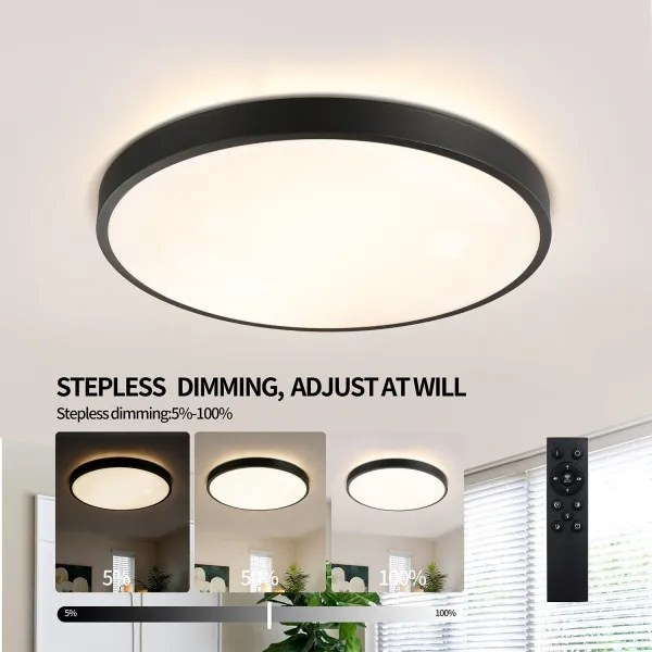Brilagi - Lampada dimmerabile a LED GLASS POOL DOUBLE LED/60W/230V 50 cm nero + telecomando