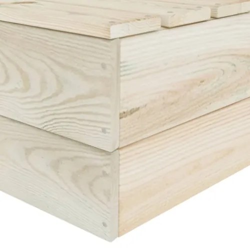 Set Divani da Giardino su Pallet 11 pz in Legno Abete Impregnato