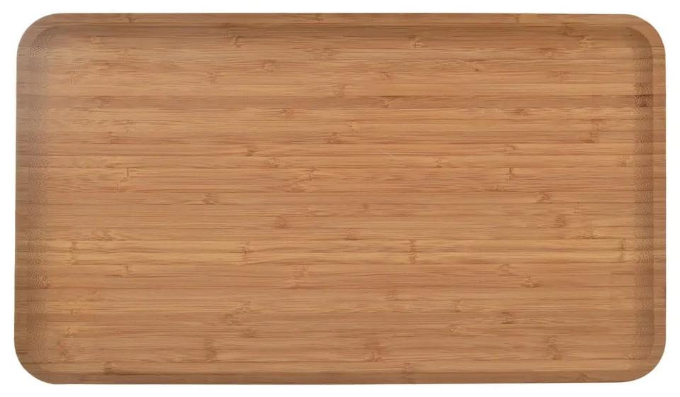 Vassoio da portata marrone in legno di bambù , 25 x 44 cm - Orion