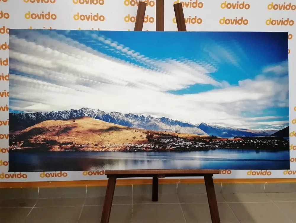 Quadro su tela – Sole al tramonto sopra il lago