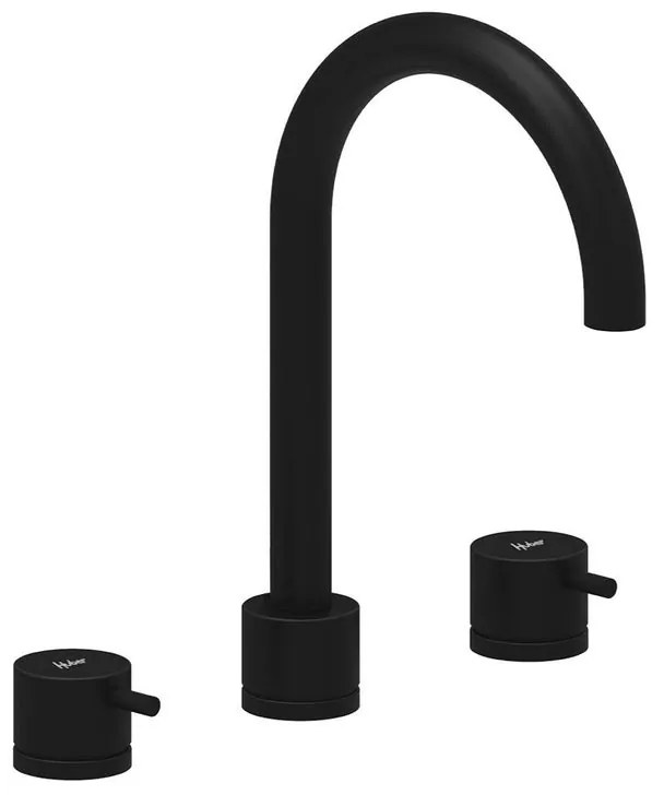 Rubinetto per lavabo TAYRONA nero verniciato opaco HUBER H 26 cm