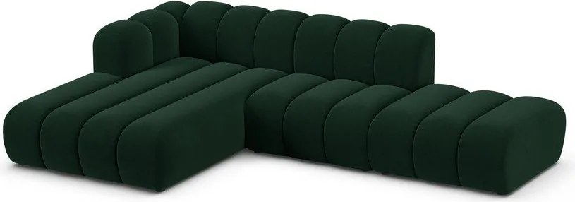 Divano angolare verde scuro ad angolo sinistro Lupine - Micadoni Home