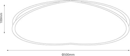 Plafoniera da soffitto HALO LED/38W/230V Ø 50 cm nera