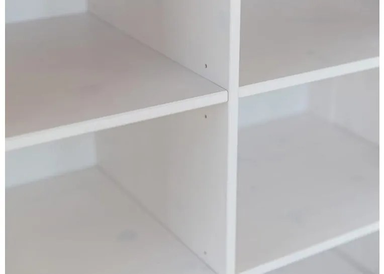 Vetrinetta legno massello pino bianca shabby country