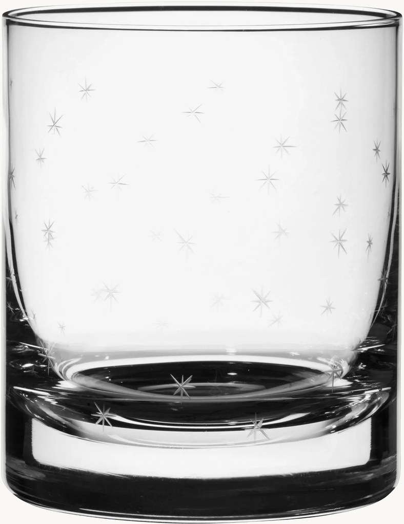 Set di 4 bicchieri da whisky in cristallo soffiato Stars