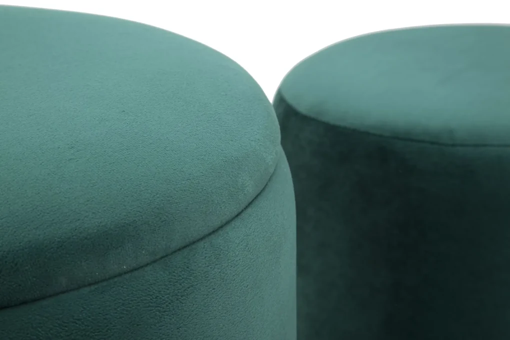 POUF/CONTENITORE LINES COPPIA VERDE CM Ø 35X42-30X32