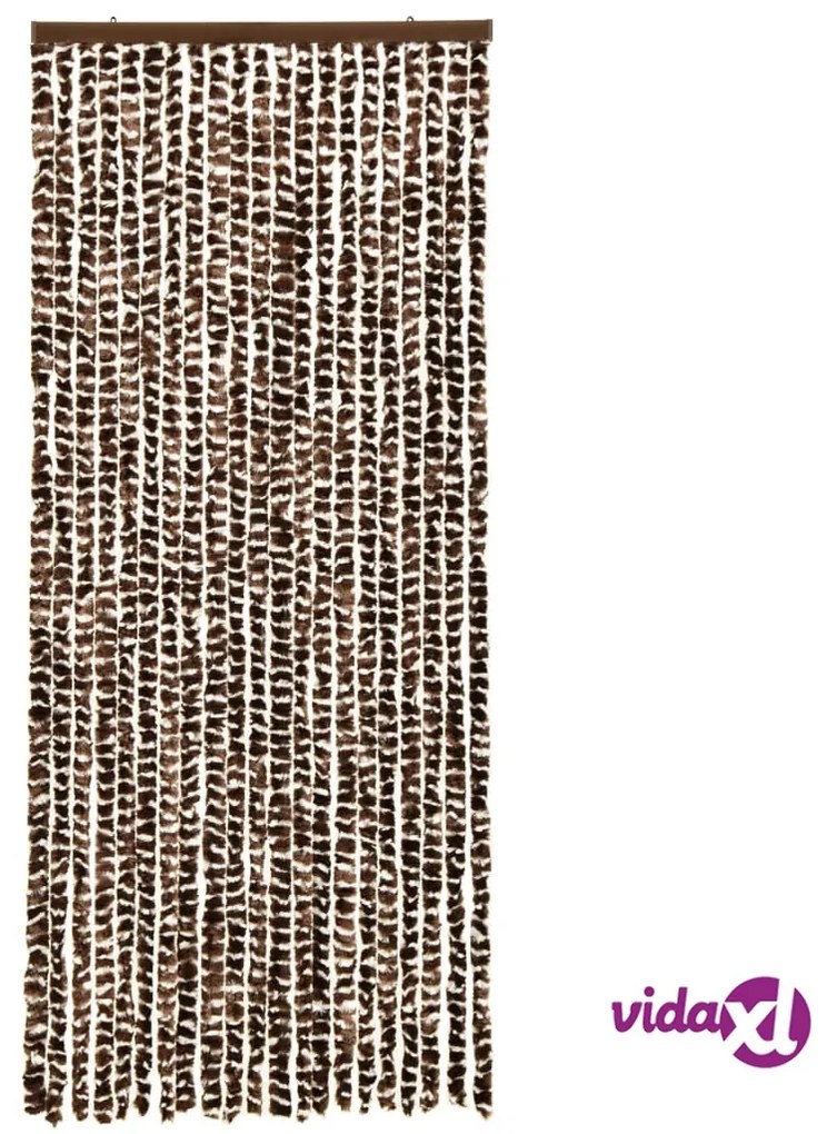 vidaXL Zanzariera Marrone e Bianco 56x185 cm Ciniglia