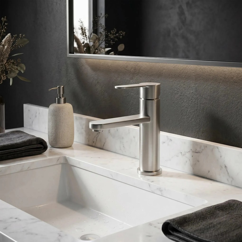Rubinetto da bagno Rea Arcos Brush Nickel