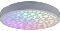 Plafoniera LED con funzione RGB ed effetto cerchi Exmouth bianco