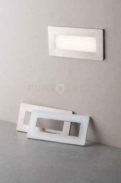 Segnapassi a incasso led bolt bianco e nikel 5w 650lm cct 3000k / 4...