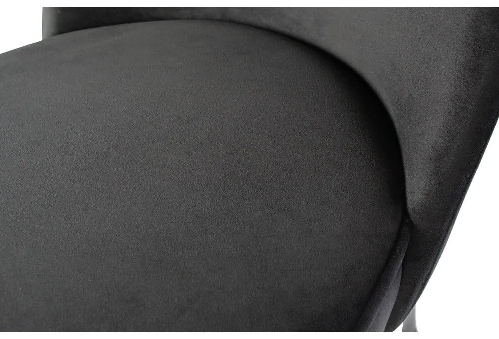 Sedie da pranzo in set nere in velluto 2 pz Vogue – WOOOD