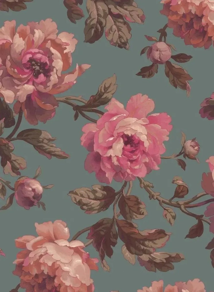 House of Hackney Carta da parati Peoneden - Chinois Green