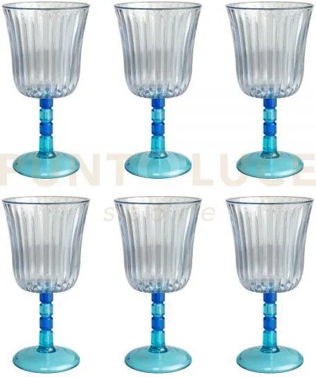 Set 6 calici ginevra trasparente