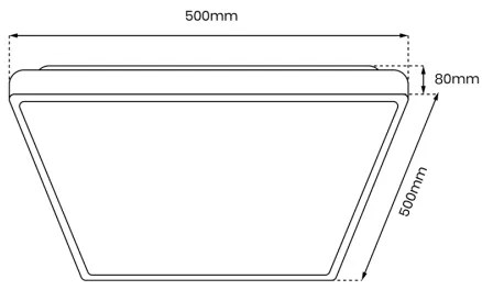 Plafoniera LED dimmerabile QUADRO 66W 230V 3000-6000K bianco/nero + DO