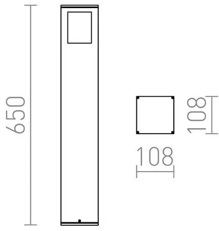 RED - Design Rendl - R10433 - Lampada da esterno PONDER 1xE27/18W/230V IP44 nera