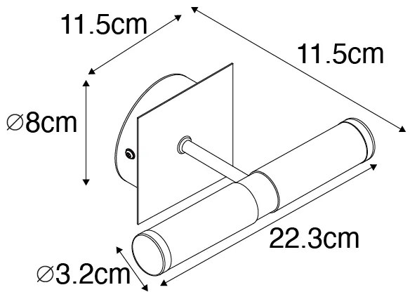 Lampada da parete moderna per bagno nera IP44 2 luci - Bath
