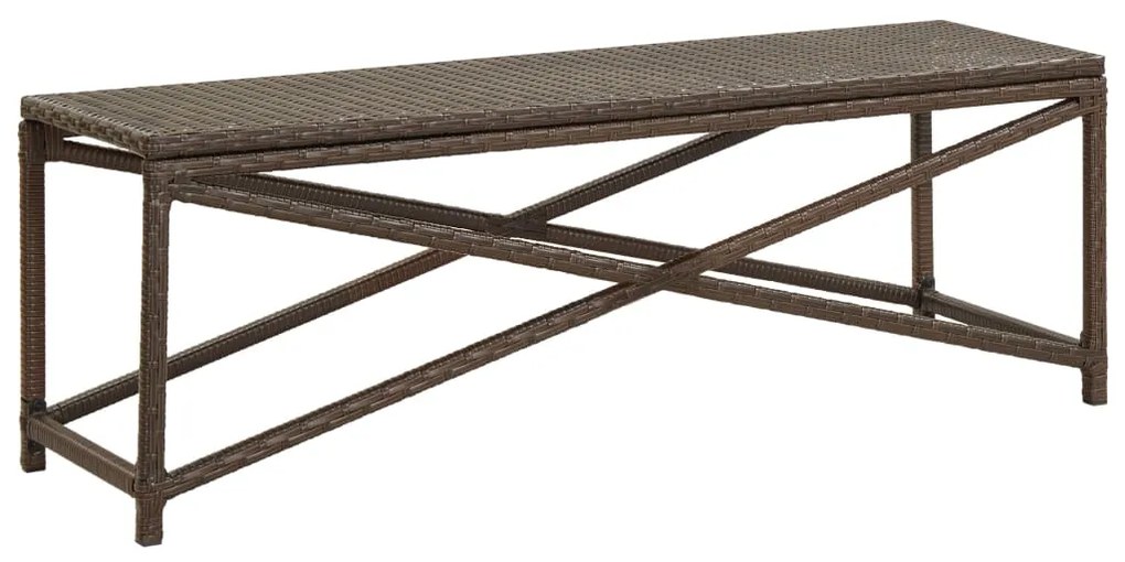Panchina da giardino 120 cm in polyrattan marrone