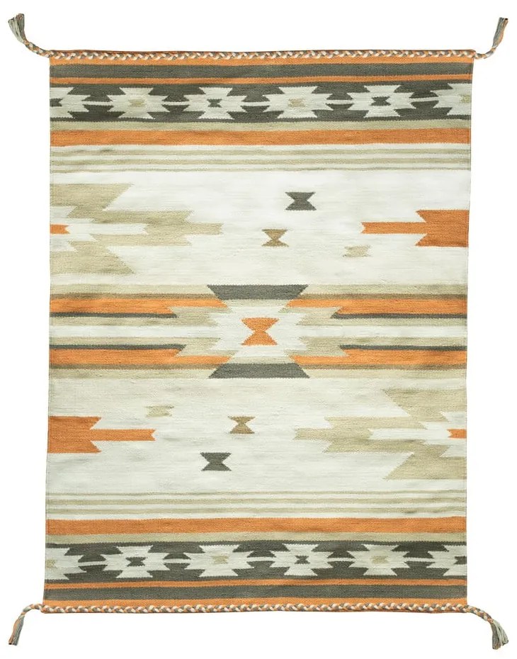 Tappeto reversibile per esterni in plastica riciclata , 120 x 180 cm Aztec - Green Decore