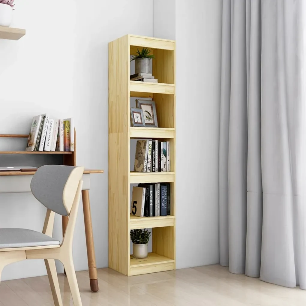 Libreria/divisorio 40x30x167,5 cm in legno massello di pino